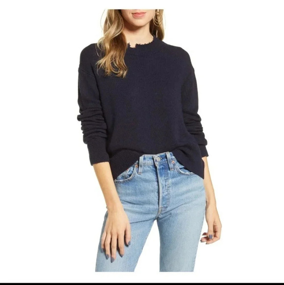 NWOT Treasure & Bond Distressed Crew Neck Sweater - Picture 1 of 5